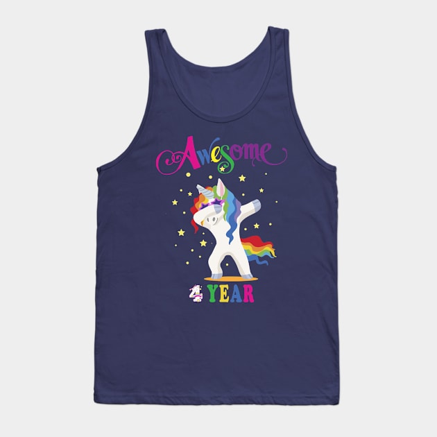 4th Birthday Unicorn Tank Top by NI78